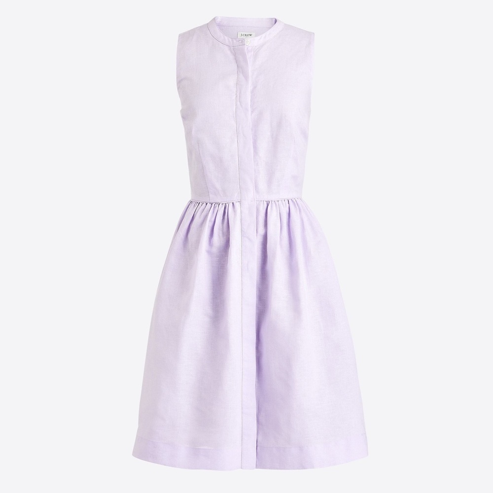 J. Crew Lavender Lilac Linen Dress